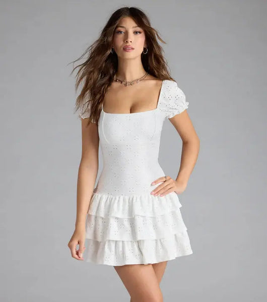 EFFINI Puff Sleeve Dress EFFINI
