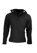Black Hooded Softshell Jacket