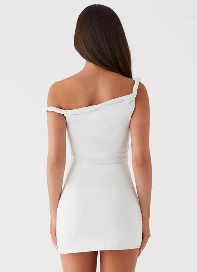 Twist Shoulder Mini Dress EFFINI