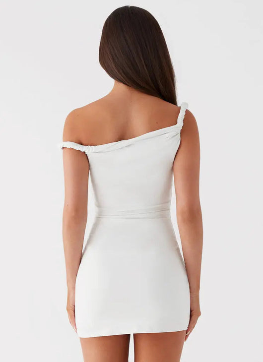 Twist Shoulder Mini Dress EFFINI