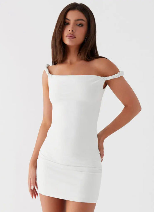 Twist Shoulder Mini Dress EFFINI